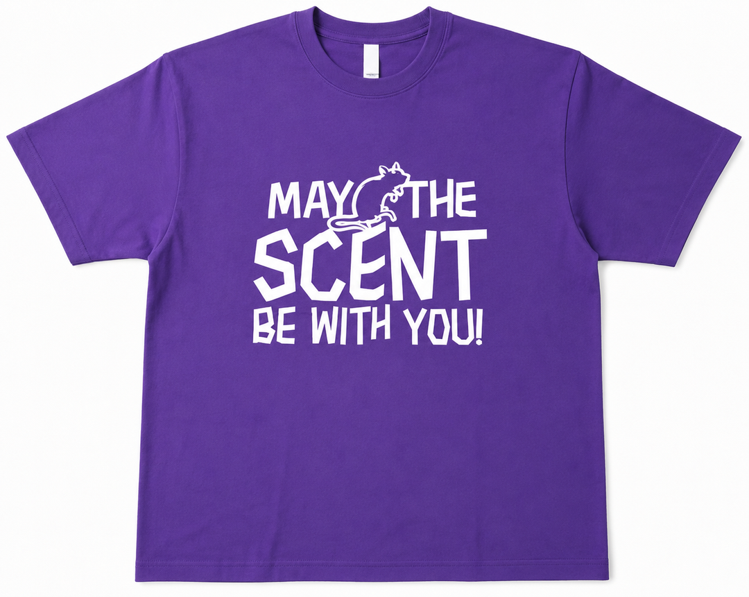 Scent Be With You Design Barn Hunt T-Shirt (Purple, M)