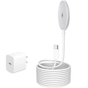 [Apple MFi Certified] 1Pack 6FT Mag-Safe Wireless Charger, 15W Fast Magnetic Pad with USB-C Block for iPhone 17/16/15/14/13/12 (Air/Pro/Max/Plus) & AirPods 4/3/2/Pro/Pro2 - Fast Wireless Charging Kit