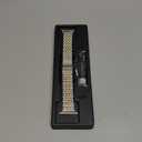 Seven-link Watch Band for Apple Watch Series 11, 10, 9, 8, 7, 6, 5, 4, 3, 2, 1 and SE 3/2/1 for Women, Dressy Stainless Steel Metal Band for Apple Watch 40mm 41mm 42mm 38mm 44mm 45mm 46mm for iWatch (Silver and Gold)