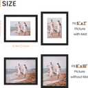 upsimples 8x10 Picture Frame Set of 5, Display Pictures 5x7 with Mat or 8 x 10 Without, Wall Gallery Photo Frames, Black