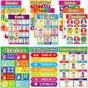 Sign Language Poster ASL Poster for Classroom 12 Pieces ASL Posters Sign Language Flash Cards for Toddlers Kids Students Classroom Decoration
