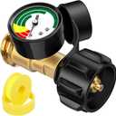 Propane Tank Gauge Level Indicator, Propane Gauge for Propane Tank 5 lb to 40 lb, Propane Gas Pressure Gauge, for RV, Gas Grill, Propane Heater, Fire Pit, QCC1/Type1 Connection