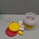 Crystalia Yogurt Parfait Cups with Lids, BPA FREE Reusable Yogurt Containers with Lids and Spoons, Take and Go Yogurt Cup with Topping Cereal or Oatmeal Container, Colorful Set of 2(Large 20 oz)