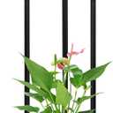 2 Tier Round Tall Metal Plant Stand indoor outdoor, Rustproof Round Planter Display Storage Rack, Heavy Duty Potted Holder for Home Garden Patio Bathroom Living Room(Black)