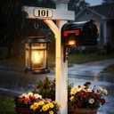 Solar Lantern Outdoor Waterproof, 4 Pack Bright Hanging Solar Lights for Outside Decorative, Upgraded Solar Powered Lanterns LED Lighting for Garden Patio Porch Decor Gifts (Warm Light)