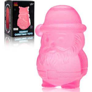 Textured Santa Claus Squishy Fidget Toy, Slow Rebound Stress Relief Christmas Toy, Tactile Anxiety Relief Desk Fidget for Adults, One-of-a-Kind Holiday Relaxation Toy