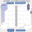 2025 Planner Weekly & Monthly, 18 Months Daily Planner 2025-2026, Jul.2025-Dec.2026, Calendar Agenda Planner with Tabs Sticker, A5 Size, 100GSM Paper, Black