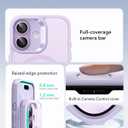 ESR for iPhone 17 Case, Camera Control Cover, Compatible with MagSafe, Shockproof Military-Grade Protection, Magnetic Phone Case for iPhone 17, Classic Hybrid Case, Frosted Light Purple