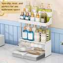 caktraie 12.2" W Makeup Organizer Drawers - 5 Tiers Bathroom Counter Organizer, Cosmetic Storage Drawer for Dresser Countertop and Bathroom Vanity for Large Skincare, Perfume, Clear