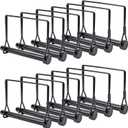 12 Pcs Square Trailer Pin, 3/8 x 4.25 Inch Black Trailer Coupler Pin, Carbon Steel Heavy Duty Locking Pin for PTO Shaft, RVs, Boats, Farm Trailers, Lawn Mower, Towing Equipment