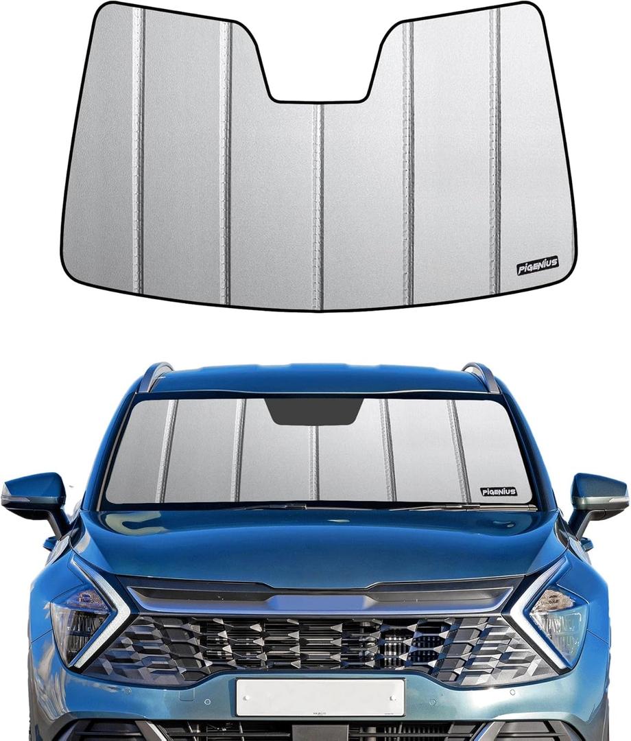 Windshield Sun Shade for Kia Sportage 2023-2025,Thicken Front Windshield Sunshade for Summer,6 Layers Sun Shield,Accordion Fold