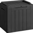Devoko 30 Gallon Resin Deck Box Waterproof Outdoor Storage Box for Patio Furniture Pool Accessories Indoor Storage for Cushion Garden Tools (30 Gallon, Black)
