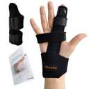 Trigger Finger Splint 2 Pcs, Adjustable Index Finger Splint, Finger Splint Middle Finger, Ring Finger Splint, Pinky Finger Splint,Hand Brace (L/XL)