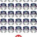 Beistle 25-Pack New Year's Eve Celebration Tiaras, Metallic with Fireworks Design and Silver Fringe, Perfect Party Favors for NYE Events