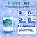 Vexca® Spa Filter Replacement for Unicel C-7626, FC-1230, Hayward Star-Clear C250, CX250-RE, PA25, PA25-4/M4, 07018, 25 Sq.Ft, 1 Pack