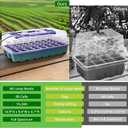 Sondiko Seed Starter Tray with Grow Light, Intelligent Display Digital Controller, 80 Cells Seed Starter Kit with Humidity Dome, Adjustable Brightness Indoor Plants Germination Kit(2 Pack)