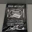 Please Ask Before You Eat, Food Allergy and Intolerance Warning Sign/Notice - A4 size, supplied with 2 black plastic feet - display this customer notice in your food establishment. (Black Effect)