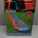 Sloosh 32.5FT Double Water Slides, Heavy Duty Lawn Slide with Sprinkler and 2 Inflatable Boards Backyard Yard Lawn Summer Outdoor Water Toy for Kids Adults