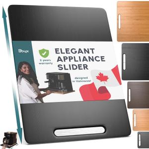 Ibyx Elegant Sliding Tray for Your Coffee Maker & Heavy Kitchen Appliances - Sturdy, Slides Easily from Under The Cabinet (Black, 12W x 16D)