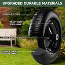 Taifa 14 Inch 1 PC Solid Flat Free Replacement Tires and Wheels 3.50-8 with 5/8'' Bearing, Air Less Wheel for Wheelbarrow/Wagon/Hand Truck/Trolley/Garden Scooter etc.