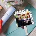 LUOZZY 4 Pcs Sublimation Graduation Fans Blank 2025 Graduation Picture Photo Frame Handheld Fan Shaped Grad 2025 Sublimation Picture Frame