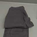 Women's Work Pants Straight Leg Zip Fly Belted Business Casual Trousers Teacher Pants (XS Petite, Grey)