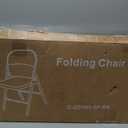 Sweetcrispy Folding Chair 2 Pack, Leather Padded Folding Chairs, Sturdy Metal Foldable Chairs, Easy to Use and Store, Outdoor and Indoor, for Home, Office, Party, Comfy, Kahki