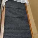 Adjustable Dog Ramp for Bed - 39" Long Foldable Wooden Ramp for Dogs to Get on Bed, Couch, or Car with 13.4" Wide Walking Space (Walnut Wood with Gray Carpet, Medium)