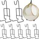 8 Pack Tea Cup and Saucer Display Stand Holder Metal Stand for Holding, Tea Cup and Plate Holder Metal Teacup Display Rack for Coffee Mug Organizer (Black)