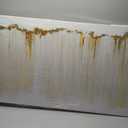 WINKAILIN Large Beige Pictures Wall Decor for Living Room Textured Wall Art for Home Modern Artwork Gold Line Art for Walls 29"x 58" Dining Room Decoration