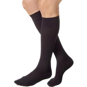JOBST Relief Knee High Graduated Compression Socks, 15-20 mmHg - Comfortable Unisex Design - Closed Toe, Black, Medium
