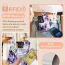 Shorogyt for Moto G 5G 2024 Wallet Case with Card Holder - Designer Purple Flower Pattern Kickstand Magnetic Clasp Back Flip Folio Leather Phone Cases for Women Men Girls for Moto G 5G 2024