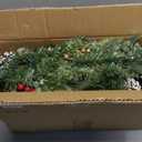 2 Pack Outdoor Christmas Trees for Porch，Lighted Artificial Christmas Urn Fillers, Battery-Powered LED Lights, Tripod Stakes for Holiday Porch Decorations on Porches, Patios,urn filler,and Flower Beds