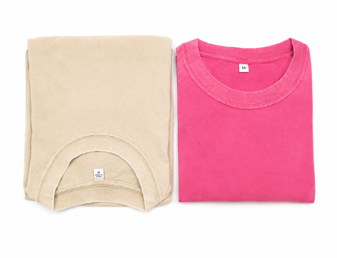 2 Pack Cotton T-Shirts Oversized Men Short Sleeves Casual Loose Wash Solid Basic Tee Tops,Short Sleeve Pack, M