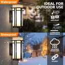 Outdoor Lighting Fixtures Wall Mount, Outdoor Wall Lights Modern with Frosted Glass, Aluminum Exterior Light for House Outdoor Wall Lantern for Garage Porch Carriage Patio (14.6''H, 1 pc)