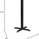 Flash Furniture Stiles 30'' Square Black Laminate Table Top with 22'' x 22'' Bar Height Table Base