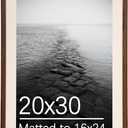20x30 Solid Oak Wood Picture Frame with 16x24 Mat Opening