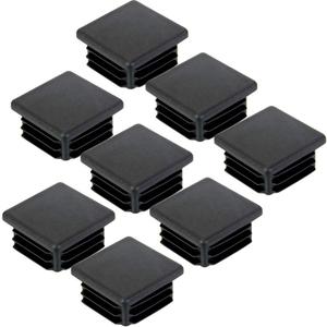 16 Pack 2 Inch Square Plastic Plugs, 50mm50mm Insert End Caps for Square Tubing Post