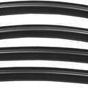Lightronic Extra Durable Outside-Mount Auto Vent Window Visor, Fits 2013-2020 Ford Fusion, UV Protection Rain Guard, Original Wind Deflector, No-Drill Easy Install, Dark Smoke, 4-Pcs