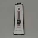 Aulumu C03 Snap Functional Titanium Buckle for Apple Watch Ultra (3/2/1) Nylon Band | Luxury Embossed Texture Knit | Quick-release Design | iWatch Bands for 49/46/45/44MM (Natural Titanium/Gray)