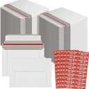 100 Pack Rigid Mailers 4.5x6.5 Inch Self Seal Document Mailers, Protective Flat Cardboard Sturdy White Photography Envelopes for Photos, Document, Coins, Stamps