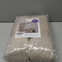 MIULEE Pinch Pleated Thick Linen Curtains 90 Inches Long 2 Panels for Living Room Bedroom, Linen Textured Memory Trained Pleat Drapes Back Tab Light Filtering Taupe Window Curtains with Hooks