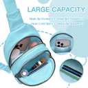 Birthday Gifts for 7 8 9 10 11 12 13 Year Old Girls Small Initial Sling Bag Cross Body Bag Fanny Pack for Girls (Icing Blue)