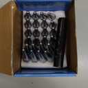 24PCS 14x2 Chrome Cone/Conical Bulge Seat Wheel Spike Lug Nuts with 1 Socket Key Compatible with Expedition 2000-2018, F-150 99-14, Lobo 09-14, Mark LT 05-08, Navigator 2000-2014