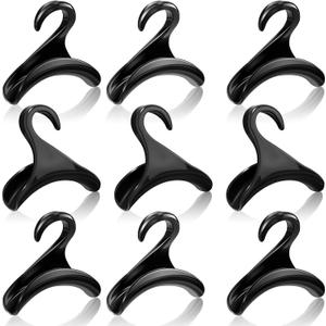 Yalikop Purse Hanger Hook Acrylic Bag Hanger Handbag Tote Bag Rack Holder Closet Organizer Storage for Backpacks Satchels Purses Handbags Tote Holder(Black,9 Pieces)