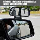 Blind Spot Mirror, Left and Right Adjustable Rearview Mirror Car Auxiliary Wide Angle Mirrors Stick for Universal Cars Truck SUV, Dark Grey, 5.12*2.95*1.77 inches