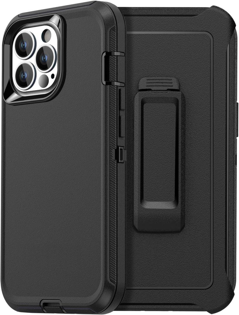 AICase for iPhone 14 Pro Max Case(6.7") with Belt Holster,Heavy Duty Drop Protection Full Body Rugged Shockproof/Dust Proof Military Protective Tough Durable Men for iPhone 14 Pro Max 6.7"