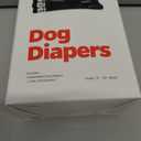 Pet Parents Washable Dog Diapers (3pack) + Extendrs of Durable Doggie Diapers, Premium Dog Diapers Female & Male (Small, Black)