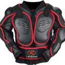 Kids Chest Protector Motocross Dirt Bike Gear Motorcycle Full Body Armor Jacket Protective Back Spine Protector Vest Gear (XX-Small, Black)