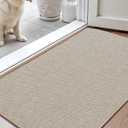 Color&Geometry Oversized Door Mat Non Slip Rubber Backed, 48"x72" Front Door Mat Indoor Outdoor Rug, Dirt Trapper Doormat, Heavy Duty Front Door Rugs, Oatmeal Beige